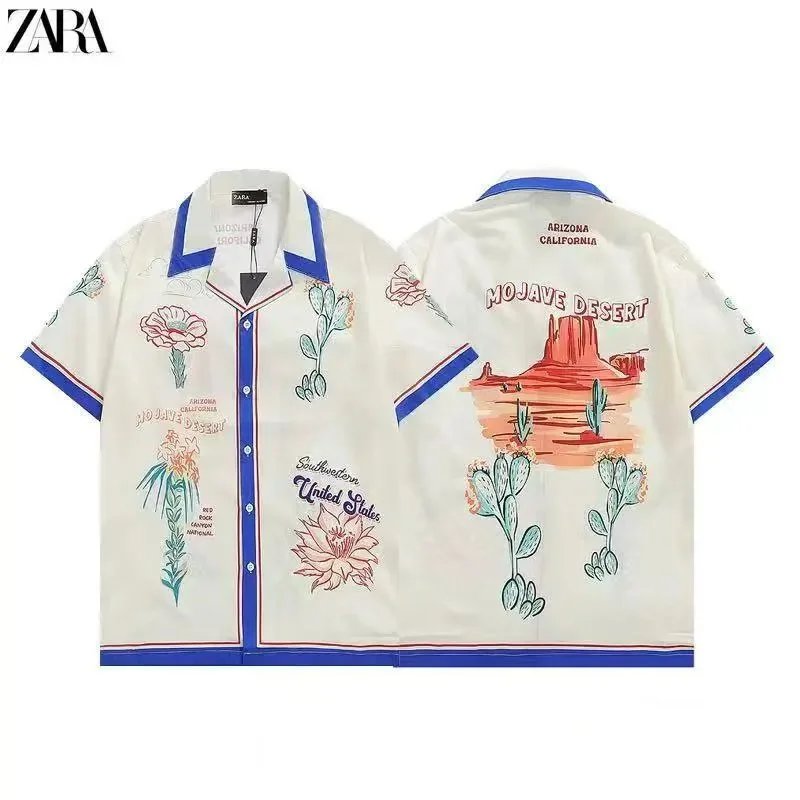 Gucci Hawaiian-Style Short-Sleeve Shirt in Emerald Green with Red Trim - 7