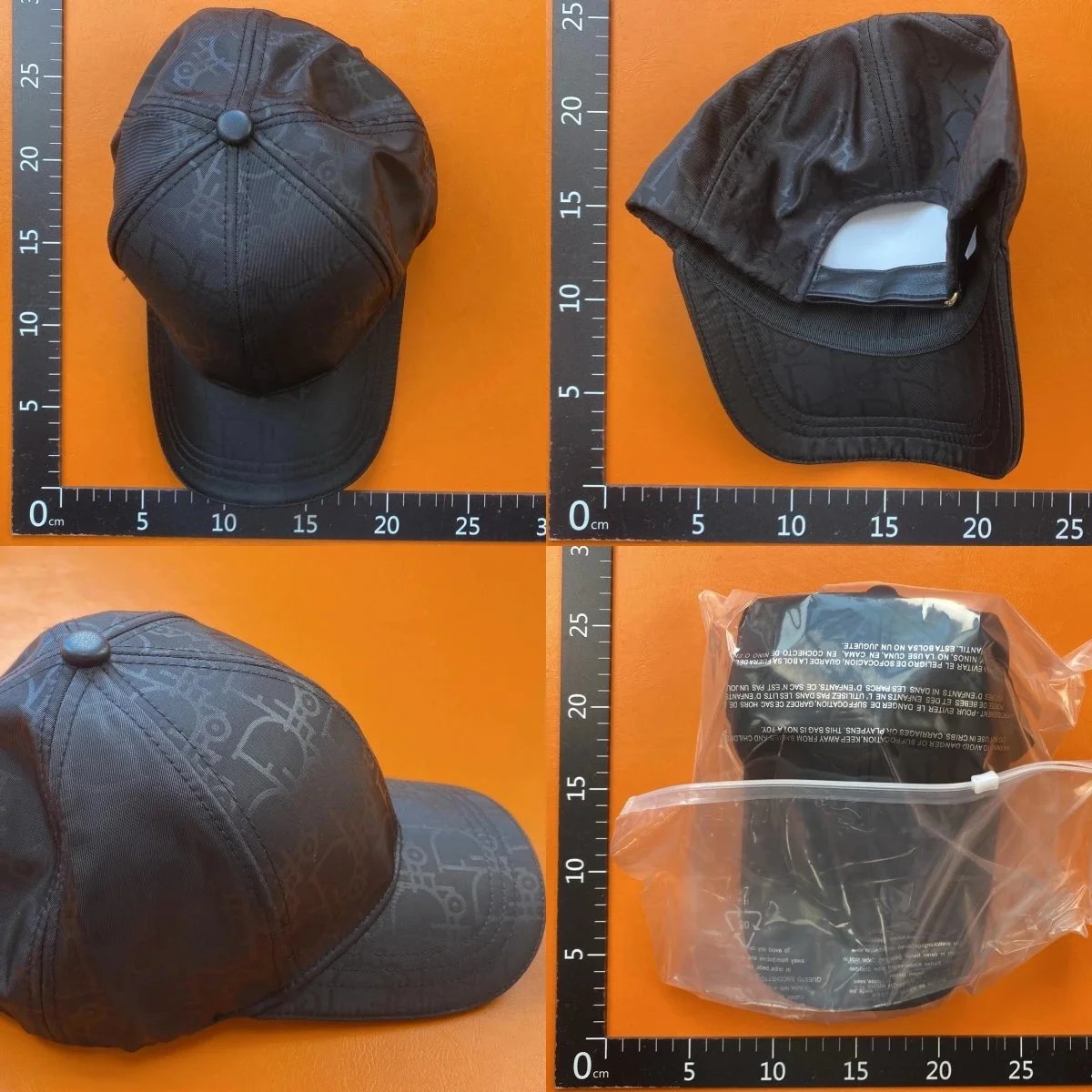 Dior Oblique Monogram Baseball Cap Black - 3