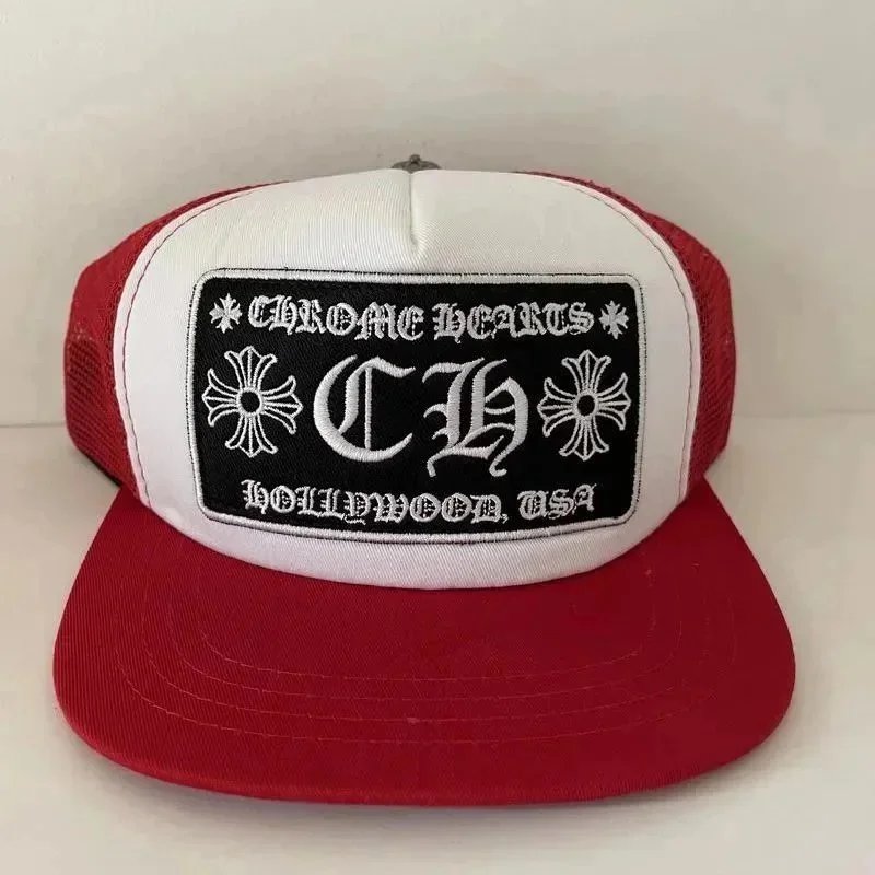 Chrome Hearts Lip Patch Trucker Hat Black/White Baseball Cap - 5