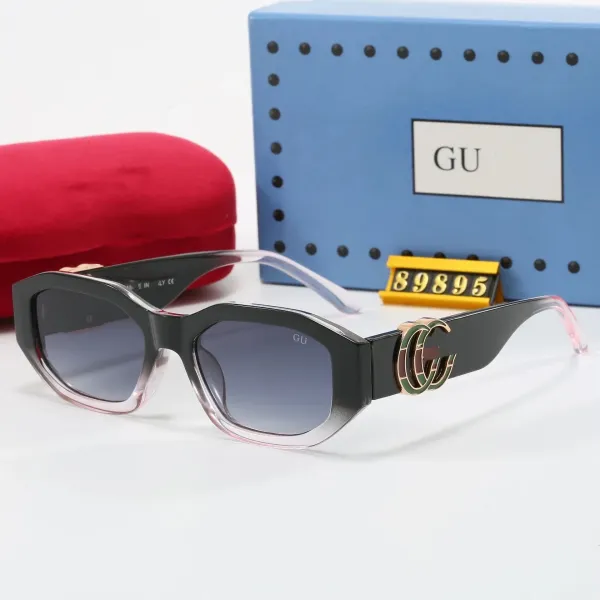 Gucci GG Marmont Square Sunglasses Black Gradient Pink Transparent - 1