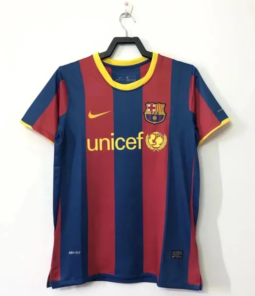 Nike FC Barcelona 2010-11 Home Jersey Red Navy Yellow - 1