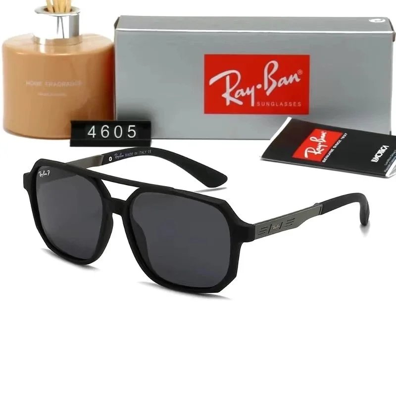 Ray-Ban RB4605 Black Matte Aviator-Style Sunglasses