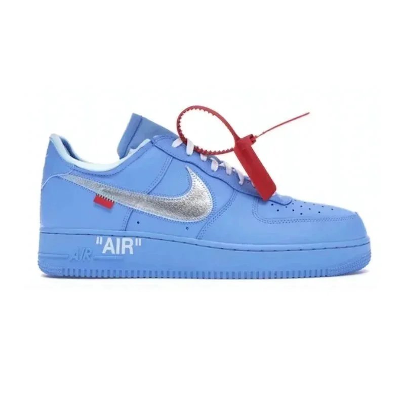 Off-White x Nike Air Force 1 Low University Blue Sneakers - 1