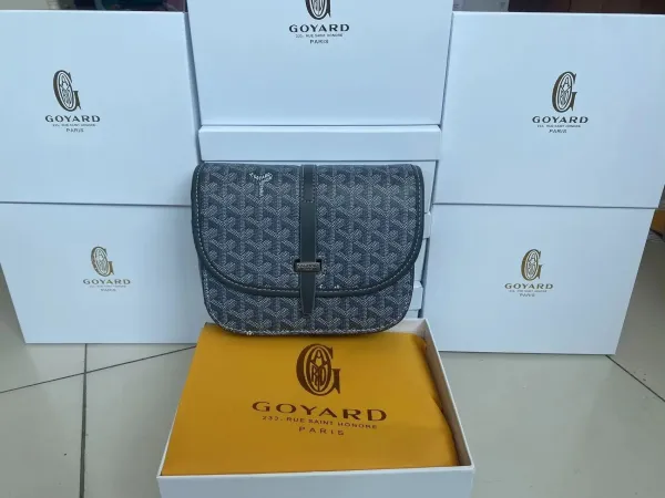 Goyard Saint Louis Mini Crossbody Bag Gray Monogram Canvas - 1