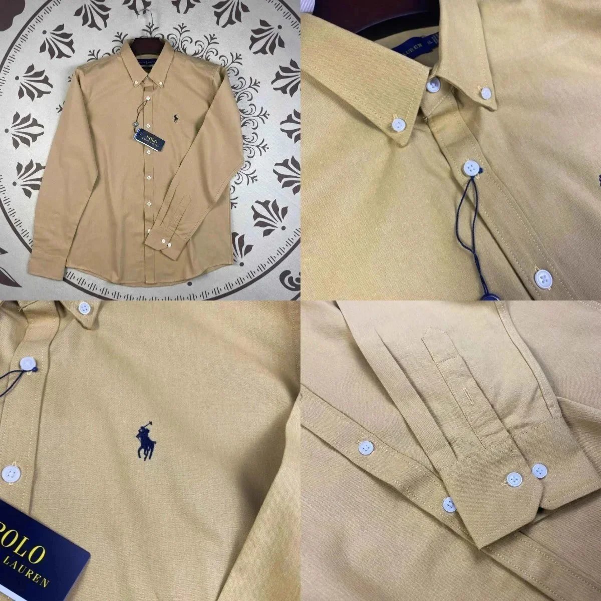 Polo Ralph Lauren Classic Fit Button-Down Shirt Beige - 5