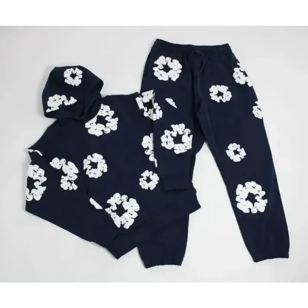 Gallery Dept Floral Print Navy Hoodie and Sweatpants Set - 1