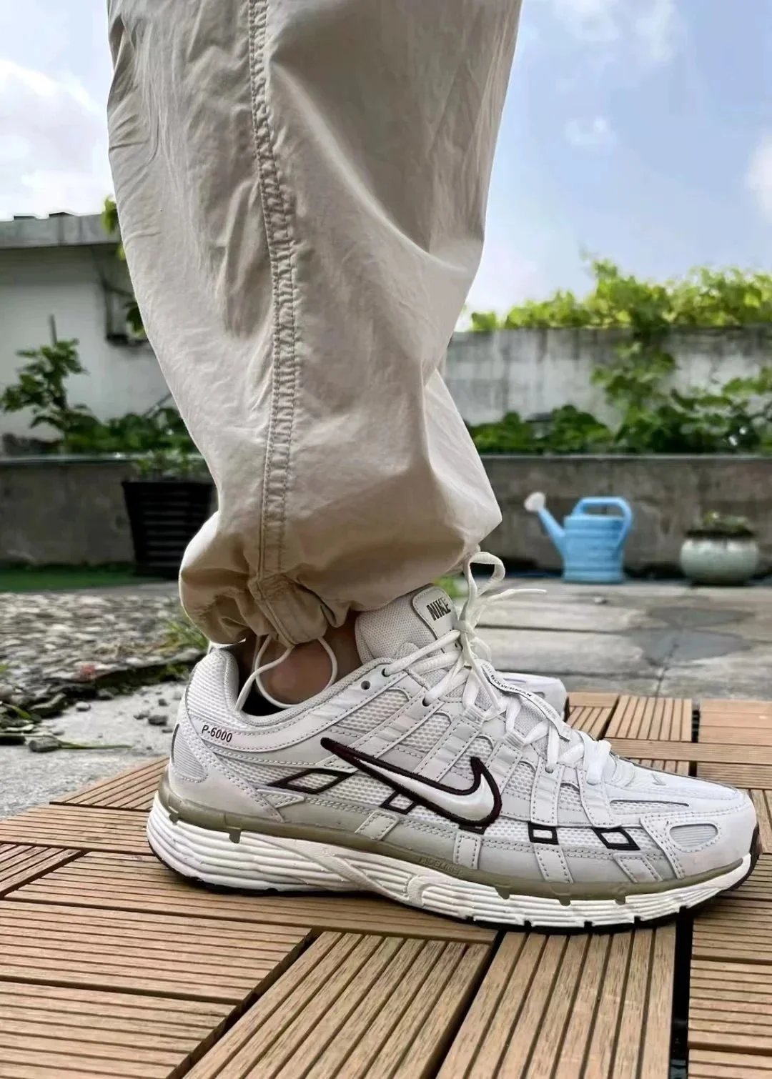 Nike P-6000 Silver Navy Blue Running Shoes - 6