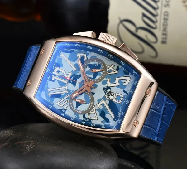 Franck Muller Vanguard Camouflage Blue Mechanical Watch - 1