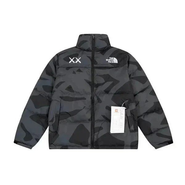 The North Face 1996 Retro Nuptse Jacket White Blue Abstract Print Down Jacket - 6
