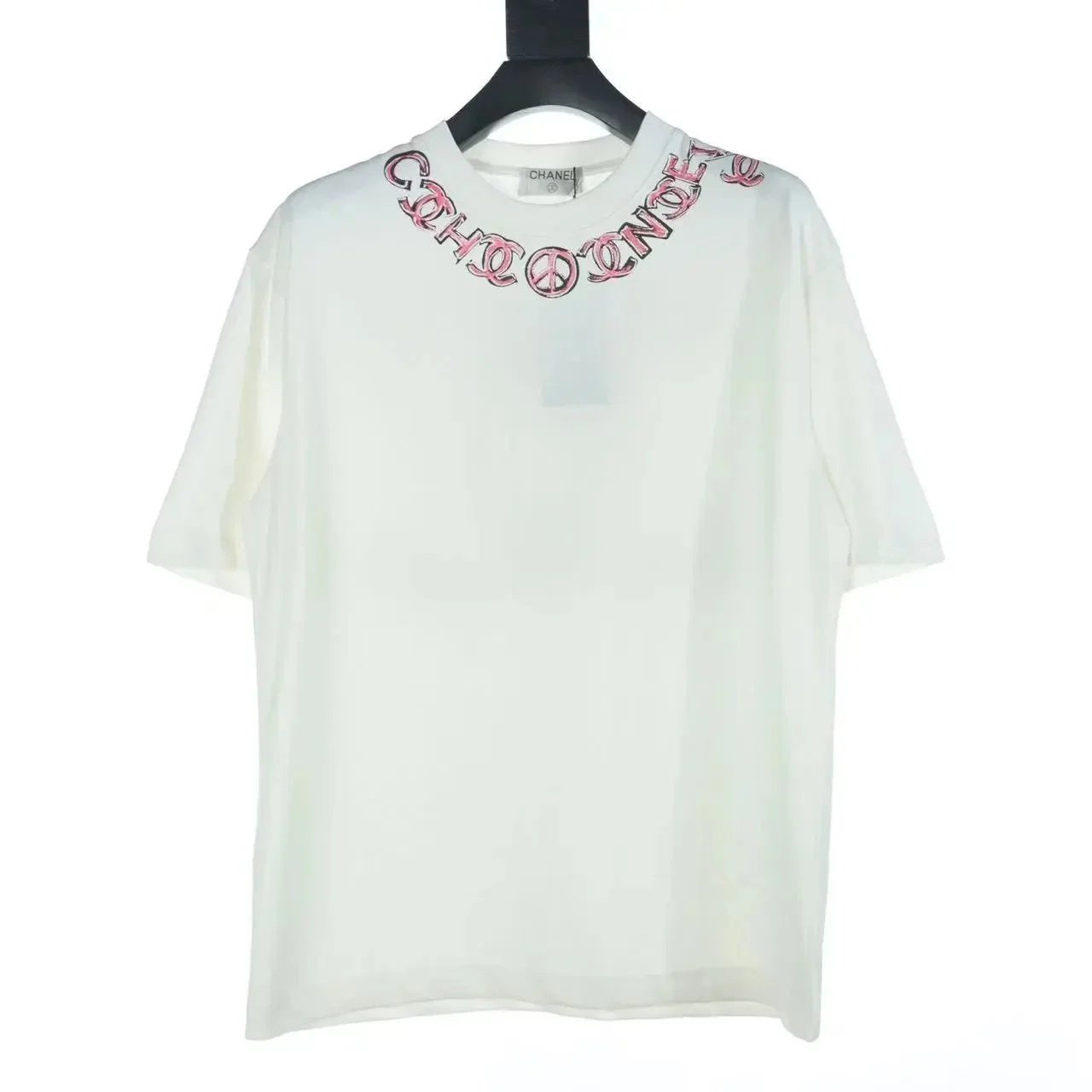 Chanel Boutique Embroidered Logo Navy T-Shirt - 4