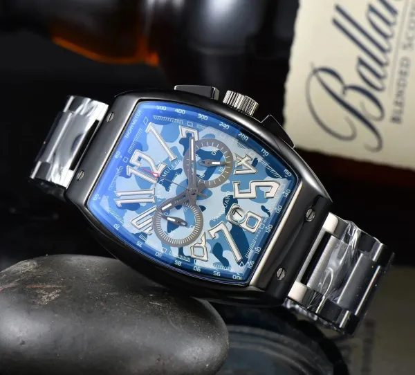 Franck Muller Vanguard Camouflage Blue Chronograph Mechanical Watch - 1