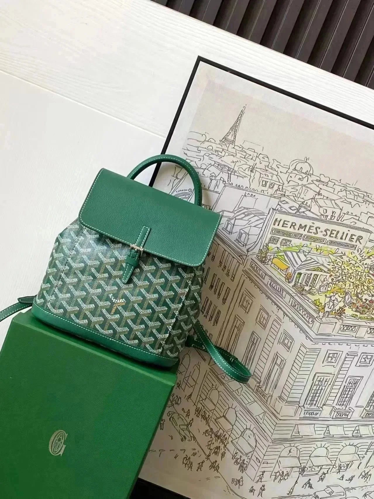 Goyard Saint Louis Tote Bag Gray Canvas with Mini Pouch Set - 11