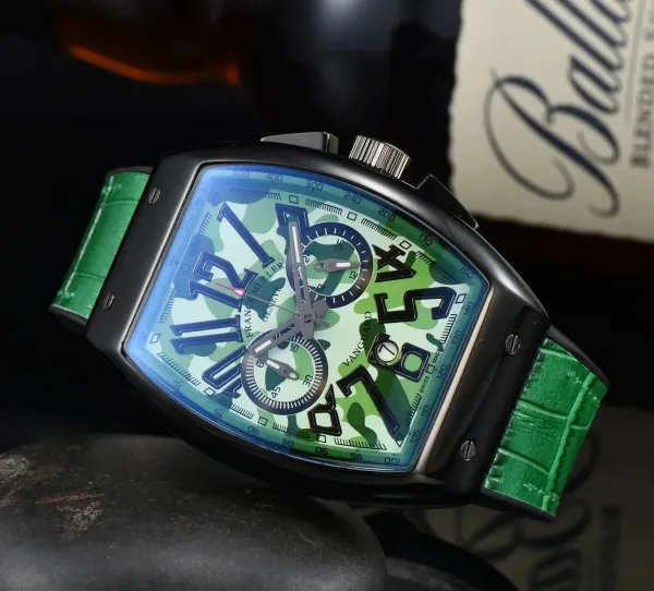 Franck Muller Vanguard Camouflage Green Mechanical Watch - 1