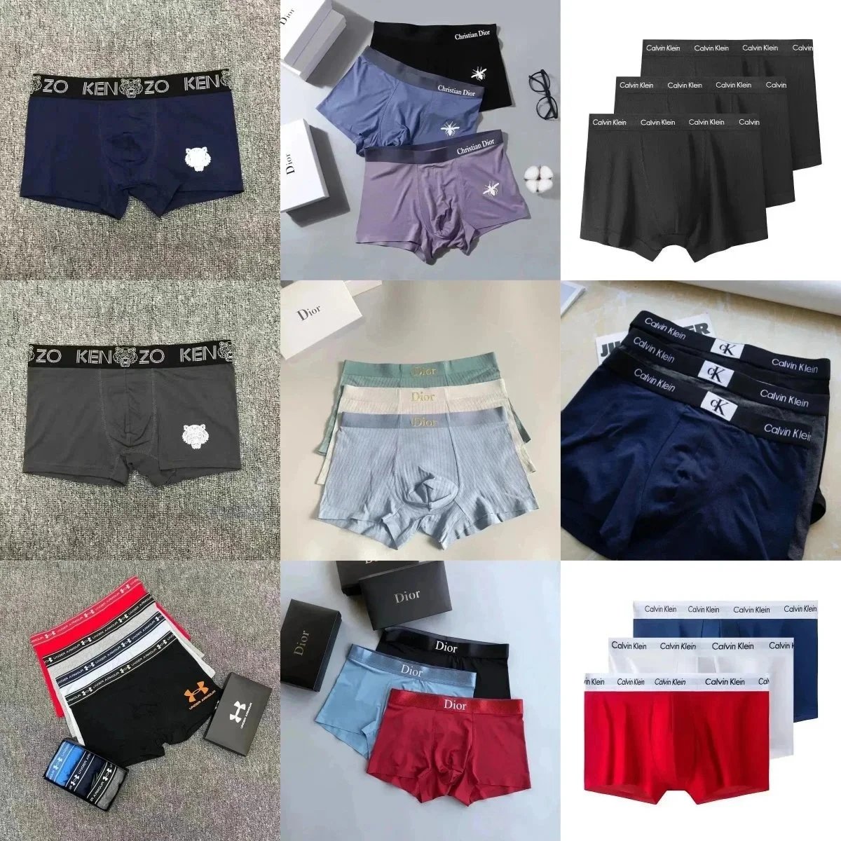 Designer Branded Boxer Brief Underwear Set