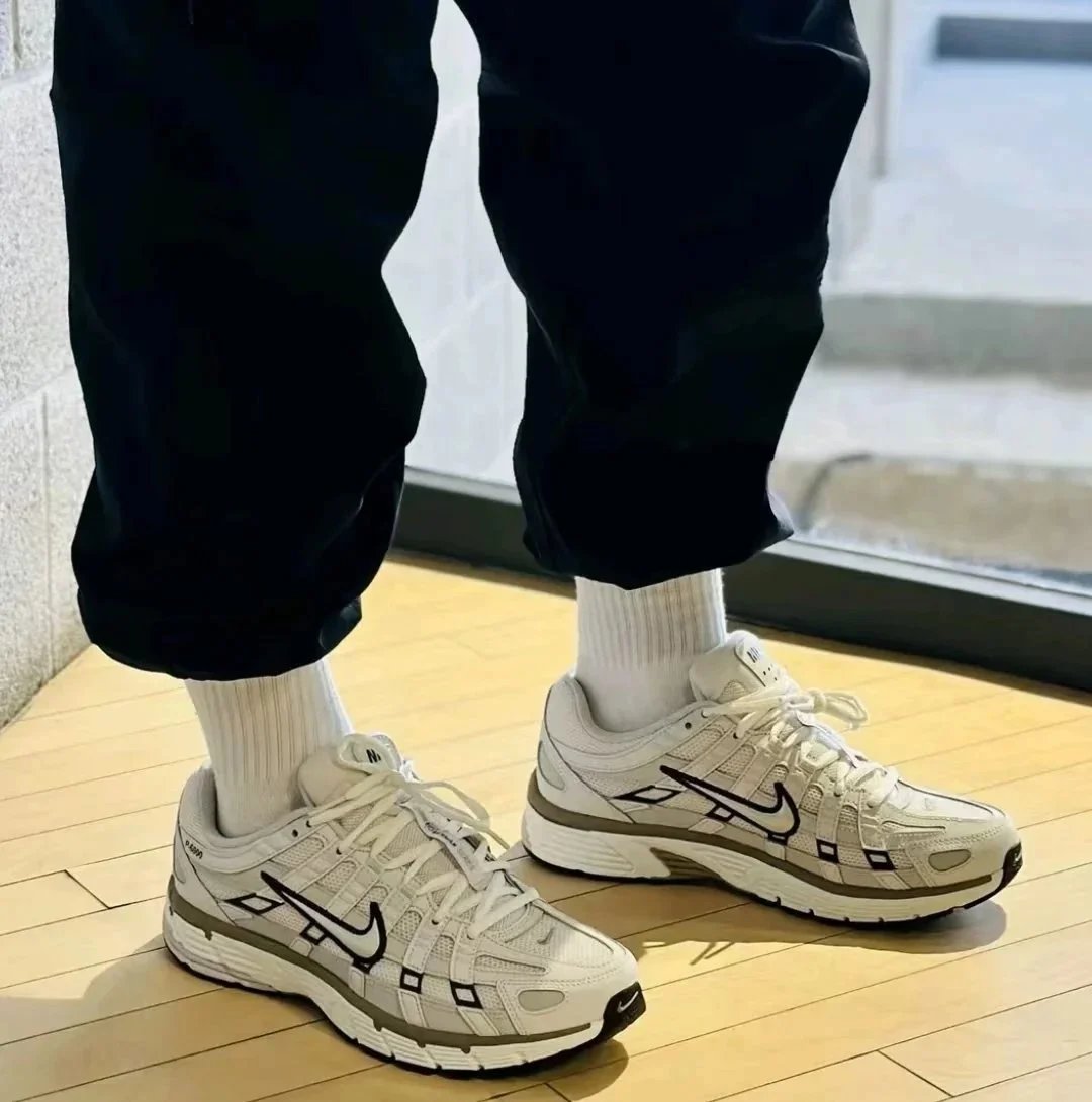 Nike P-6000 Silver Navy Blue Running Shoes - 8