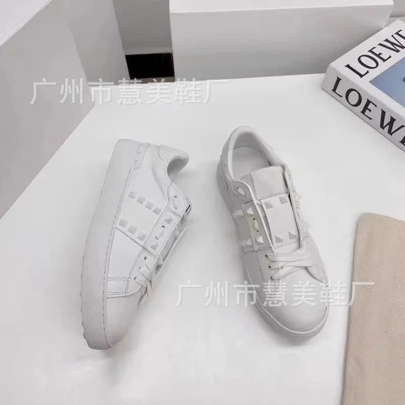 Valentino Rockstud Low-Top White Sneakers - 11