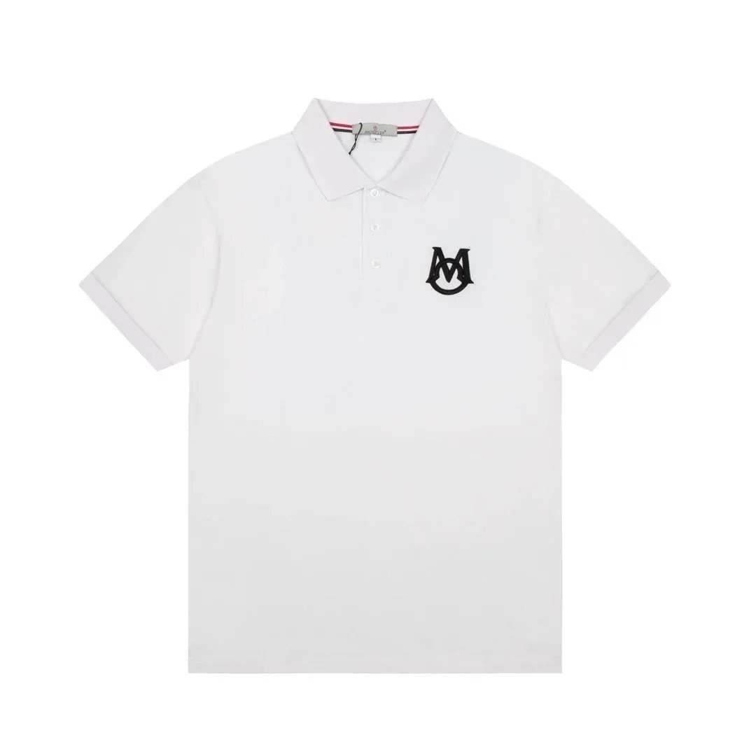 Moncler Logo Collar Polo White - 7