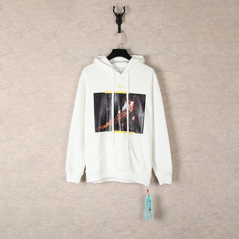 Off-White Printed Graphic Hoodie White - 1