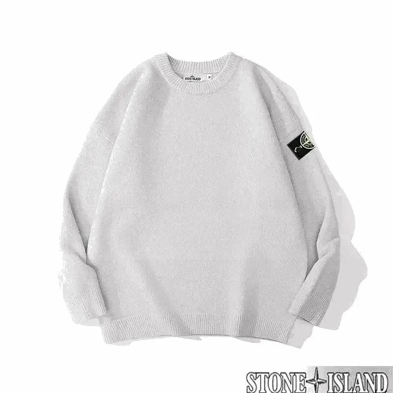 Stone Island Compass Patch Knit Crewneck Sweater