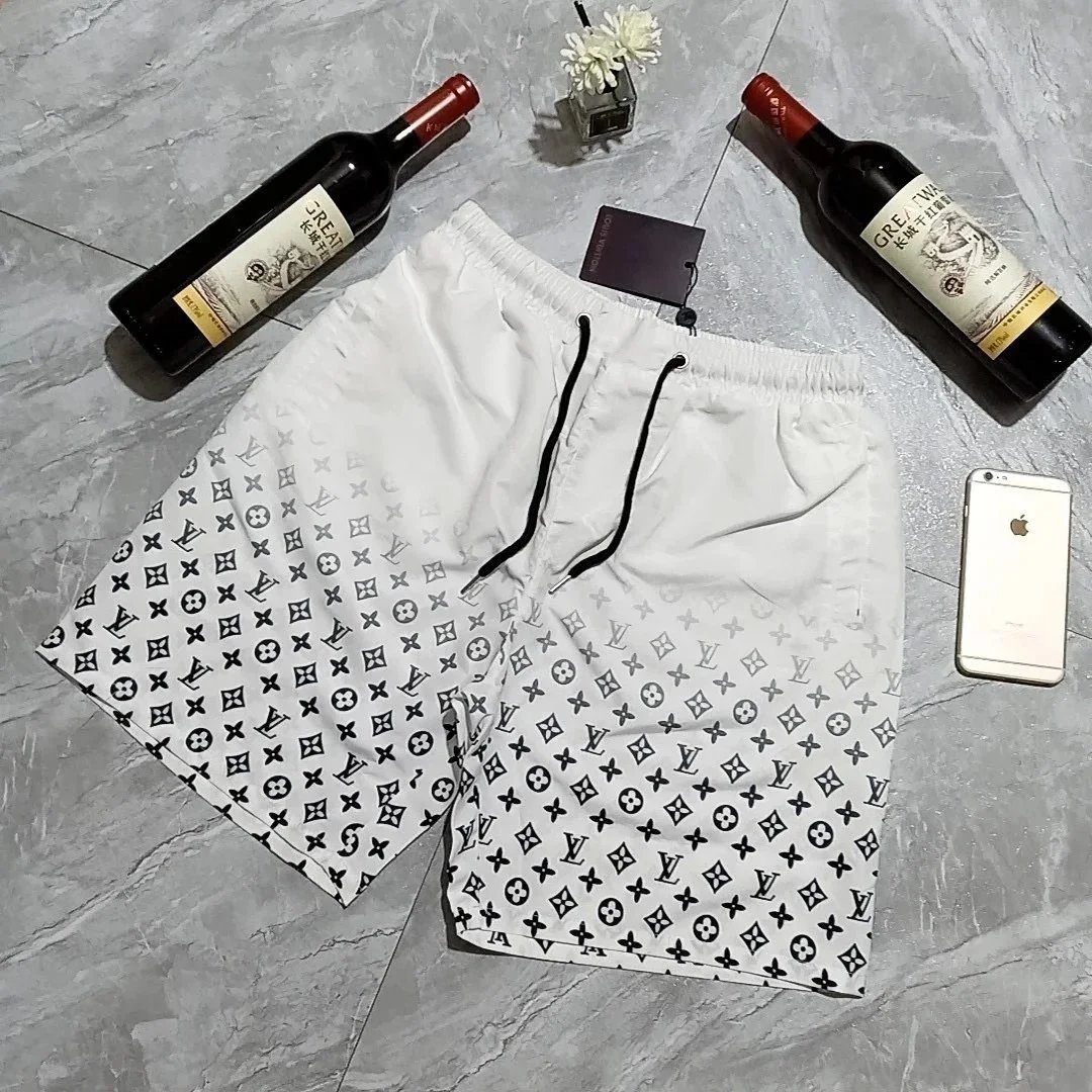 Louis Vuitton Monogram Print Swim Shorts White - 1