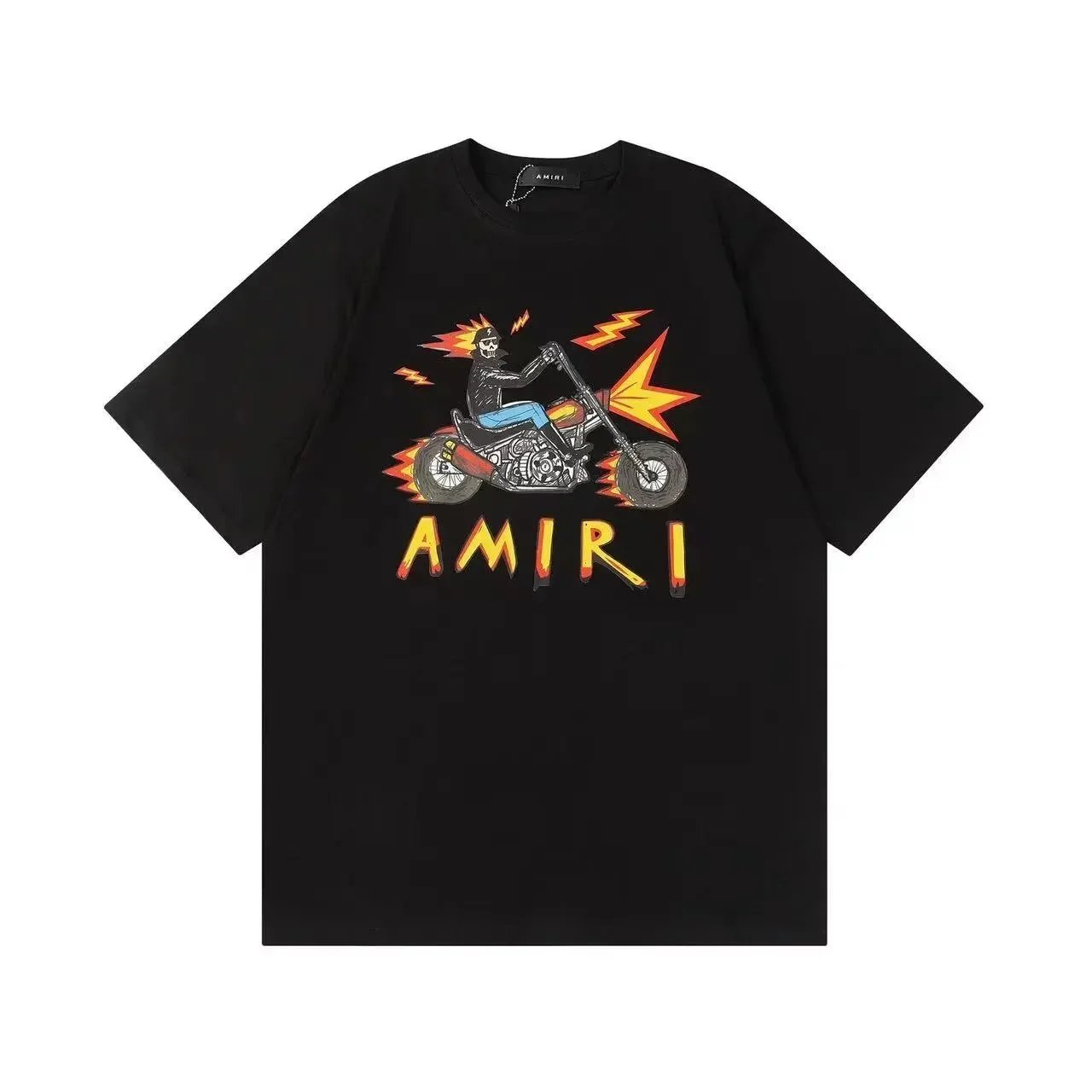 Amiri Skull Rider Black Graphic T-Shirt - 1