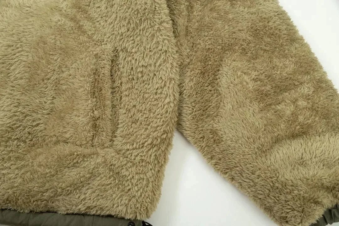 Carhartt Work In Progress Reversible Puffer Jacket Olive Green / Brown Faux Fur - 10