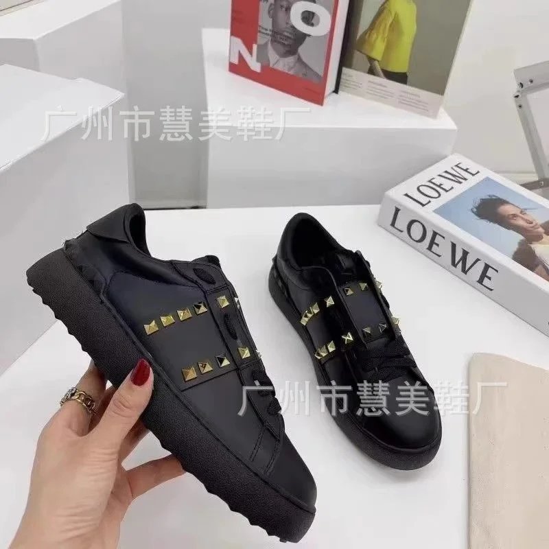 Valentino Rockstud Low-Top White Sneakers - 8