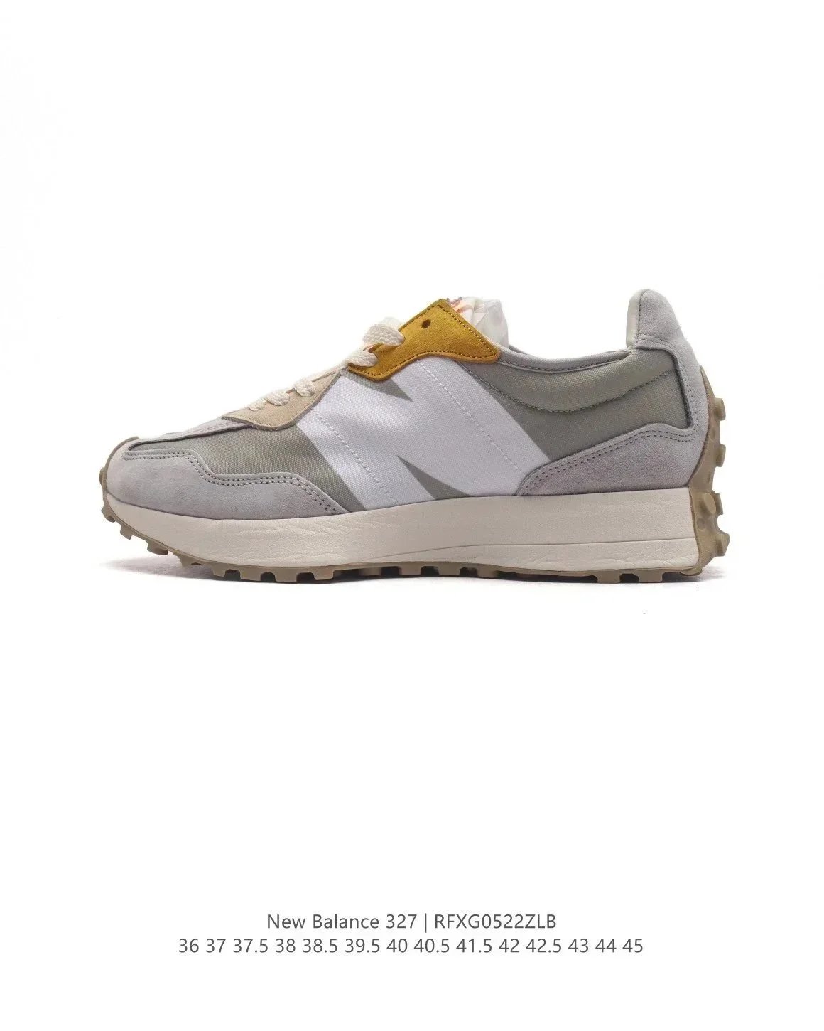 New Balance 327 Beige Gray Brown Sneakers - 4