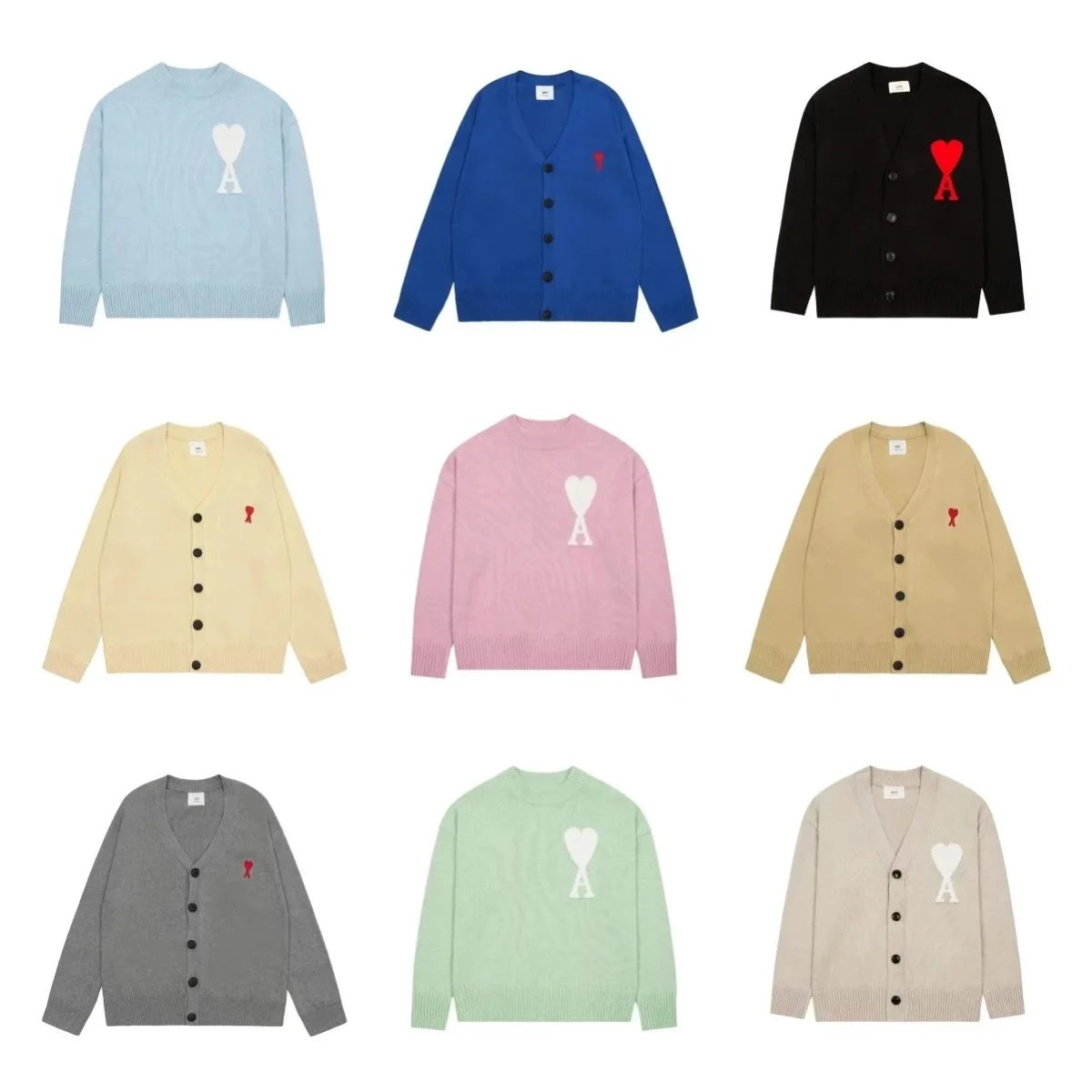 Ami Paris de Coeur Heart Logo Knit Sweater