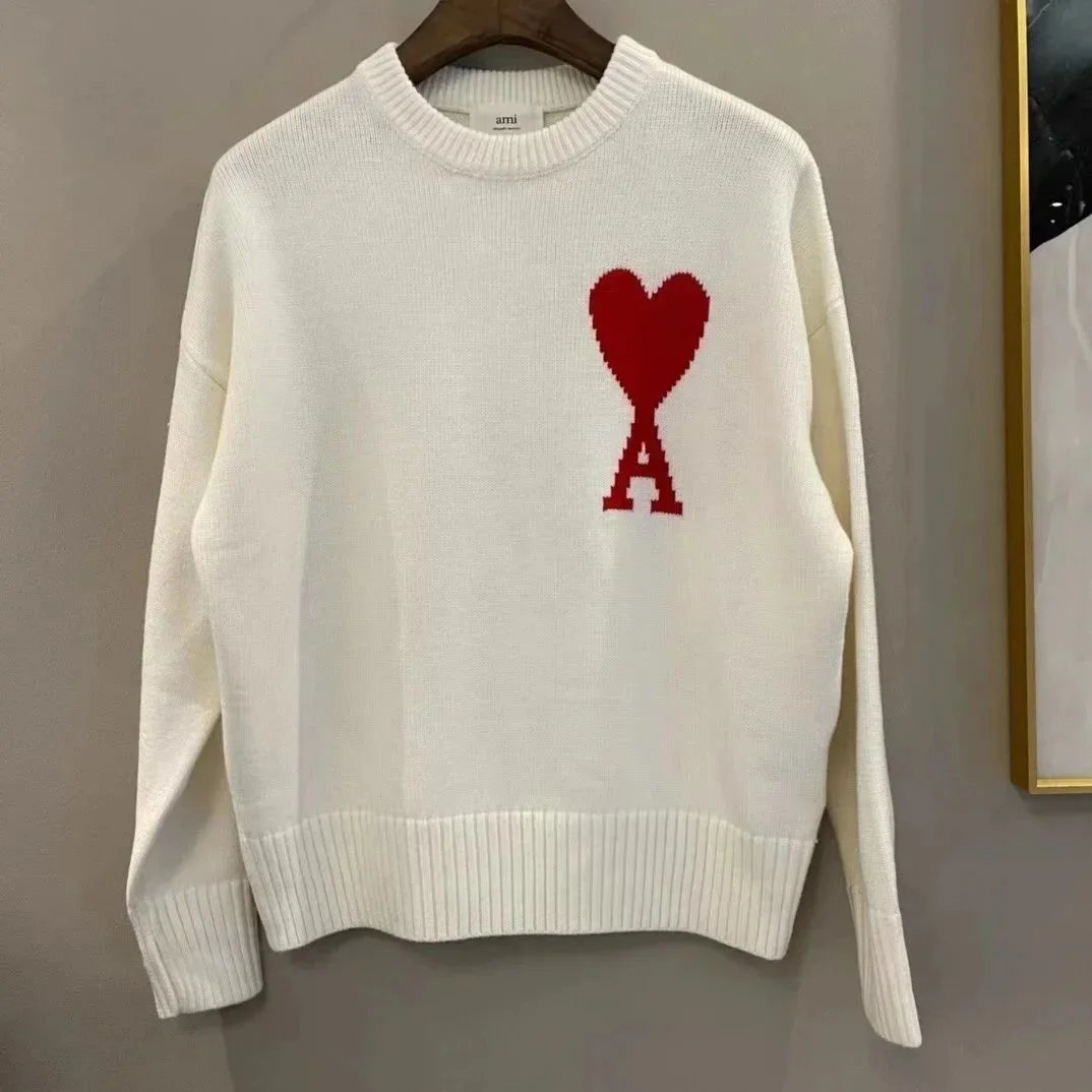 Play Comme des Garçons Heart Logo White Knit Cardigan - 5