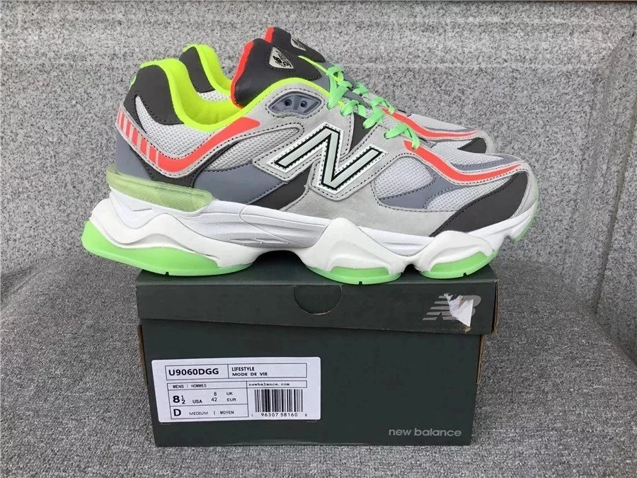 New Balance 9060 Olive Green Chunky Sneakers - 8