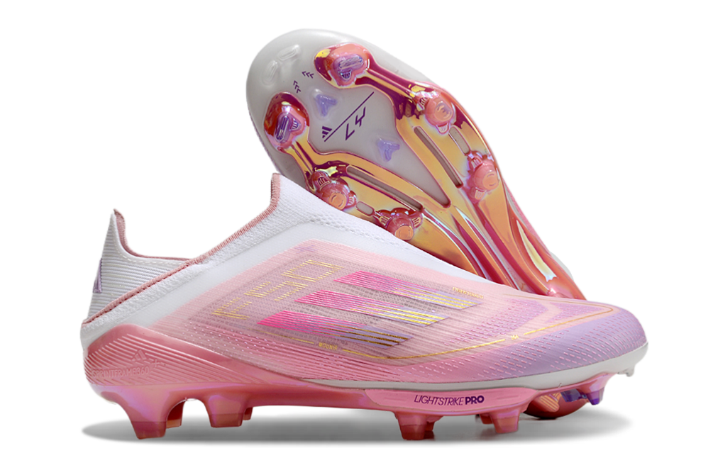 Adidas X Ghosted.1 Lightstrike Pro Pink Holographic Football Cleats - 1