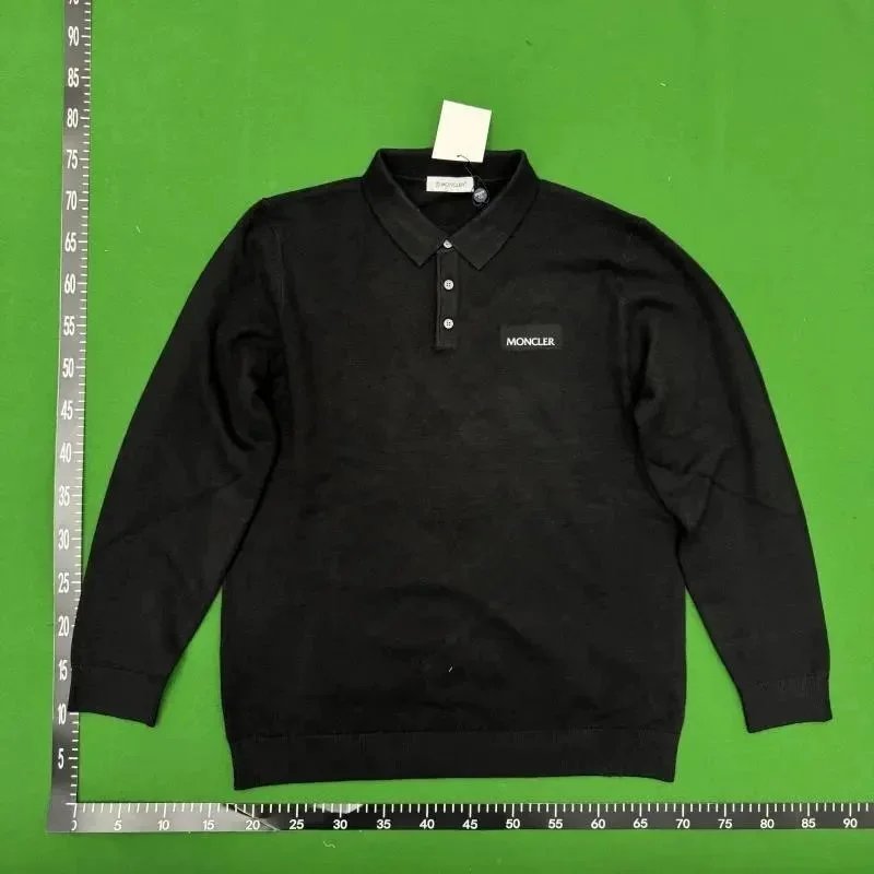 Moncler M Logo Knit Polo Black - 9