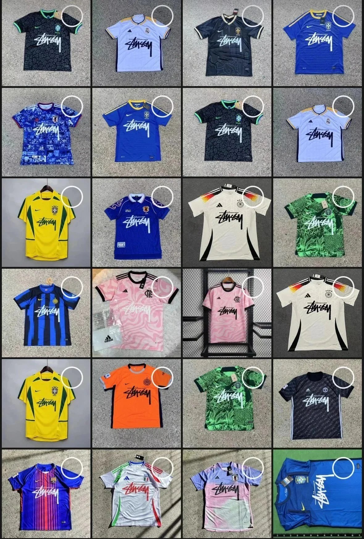 Stussy x Adidas Football Jersey Multi-Color Collection