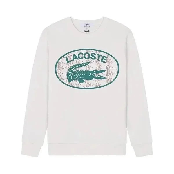 Lacoste Classic Crocodile Logo White Hoodie - 8