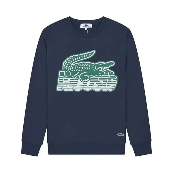 Lacoste Classic Crocodile Logo White Hoodie - 9