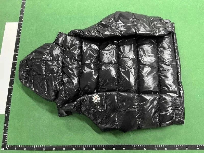 Moncler Genius Down Vest Silver Metallic with Fur Trim - 4