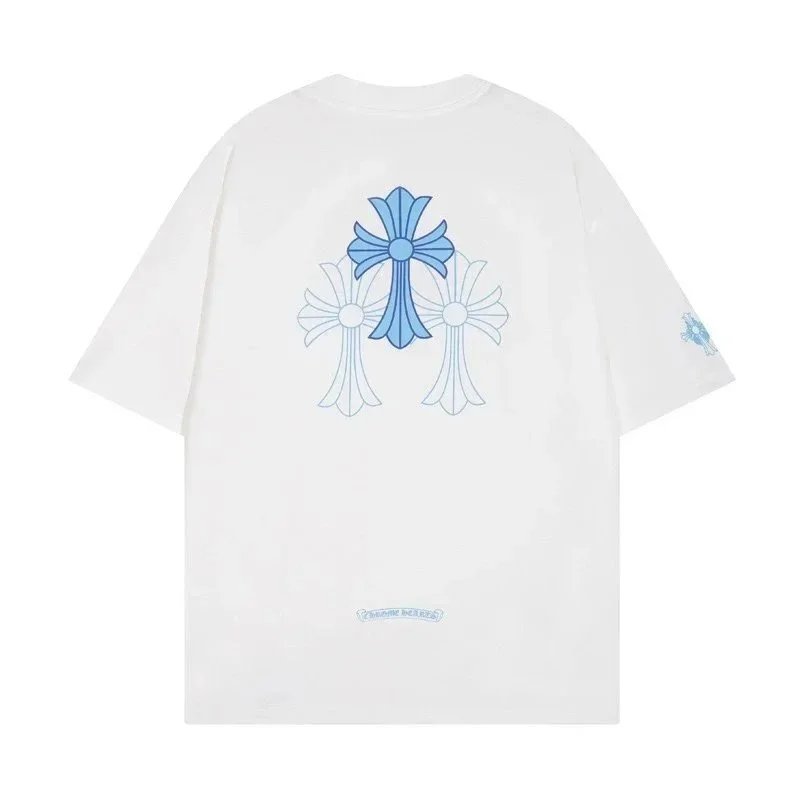 Chrome Hearts Red Cross Logo White T-Shirt - 4