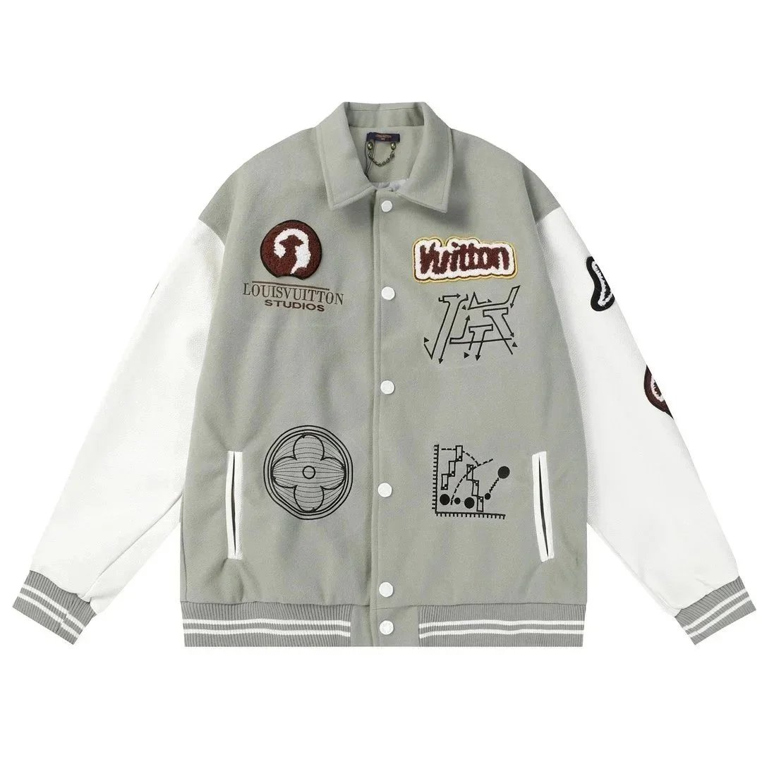 Louis Vuitton Dandelion Embroidered Varsity Jacket Red - 9