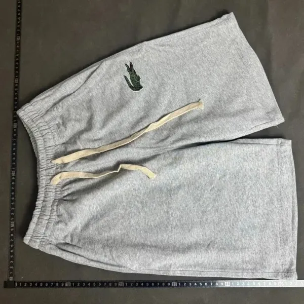 Lacoste Crocodile Embroidered Drawstring Shorts Navy - 4