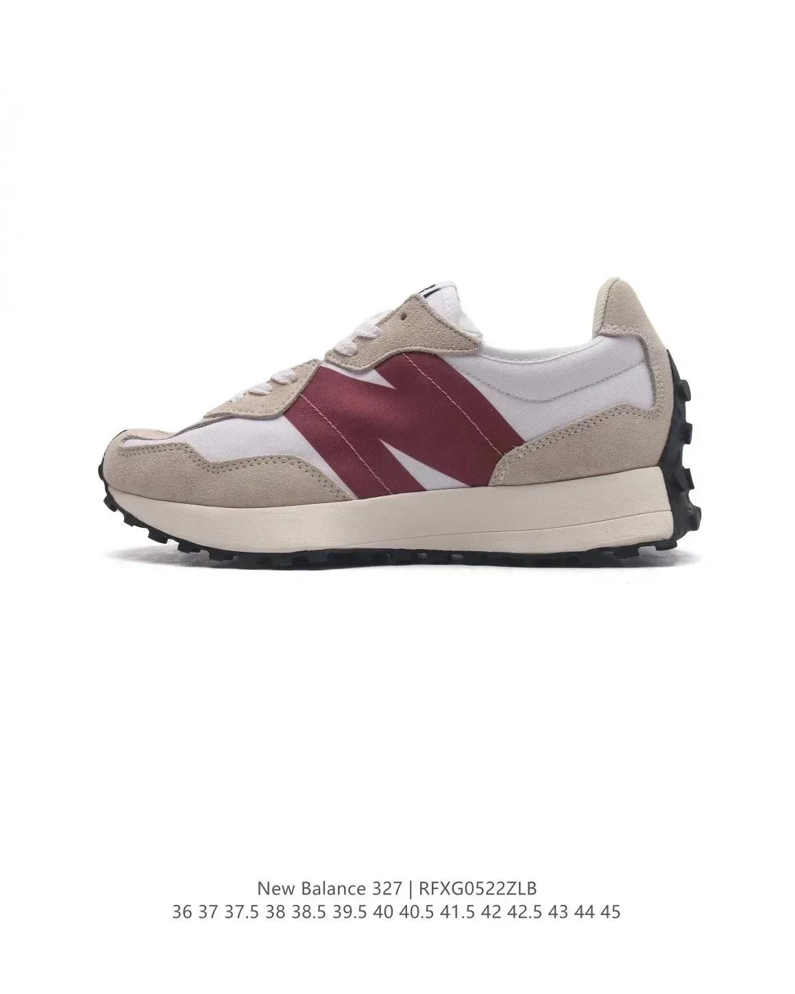 New Balance 327 Beige Gray Brown Sneakers - 5