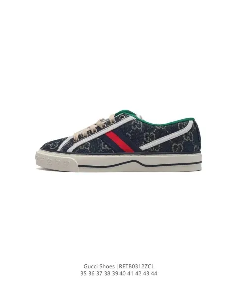 Gucci GG Marmont Sneakers Beige with Web Stripe and GG Jacquard Sneakers - 4