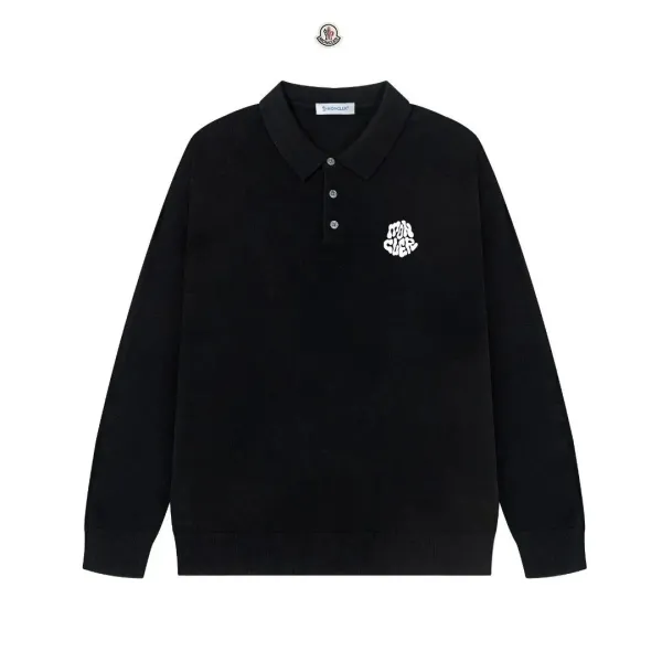 Moncler Genius x Stone Island Knit Polo Black - 1