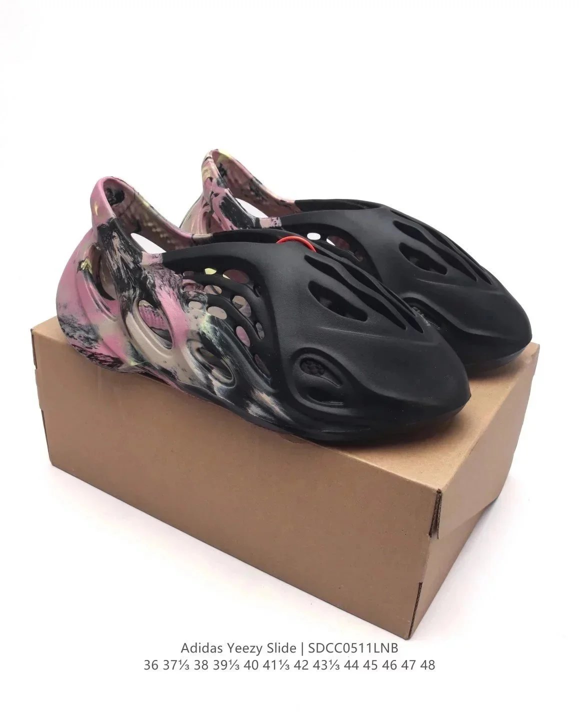 Adidas Yeezy Slide Multicolor Pink Black Sandals - 1