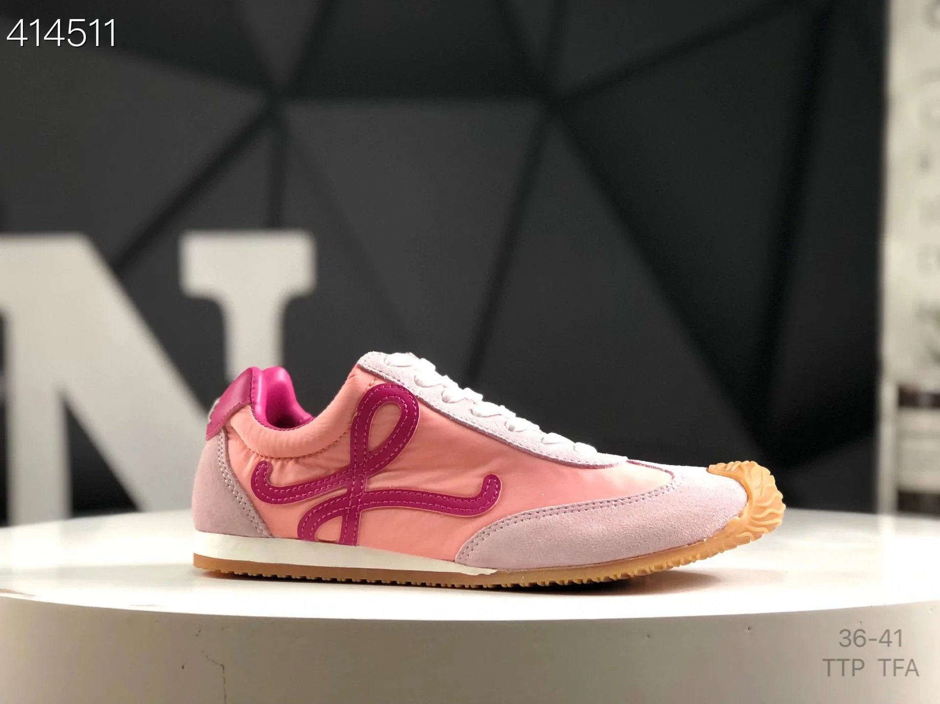 Loewe Paula's Ibiza Pink Suede Sneakers