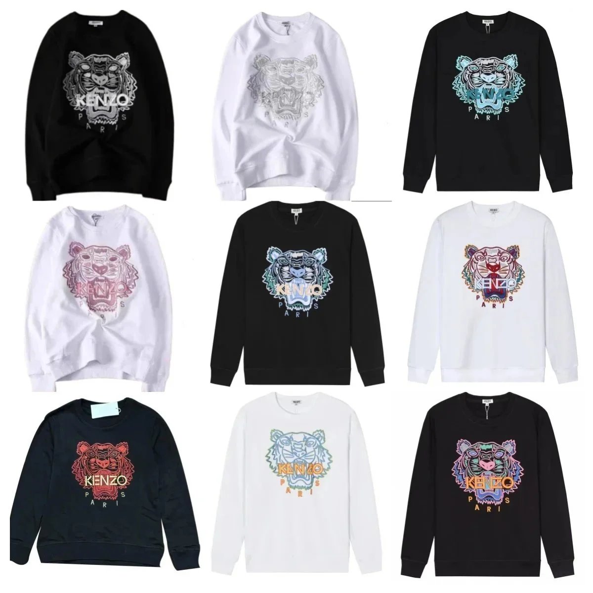 Kenzo Tiger Embroidered Black Hoodie - 2