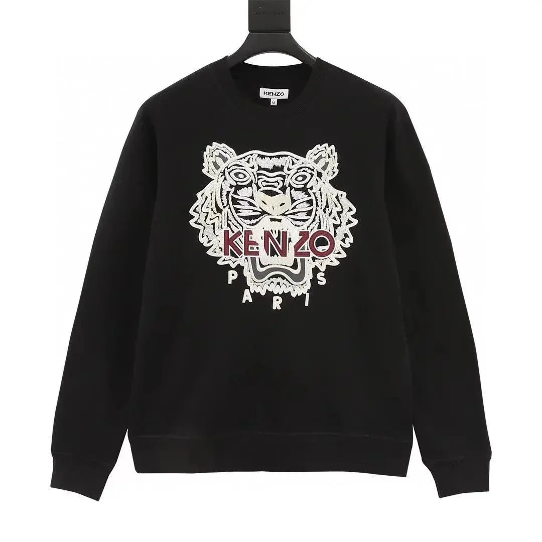 Kenzo Tiger Embroidered Black Hoodie - 4