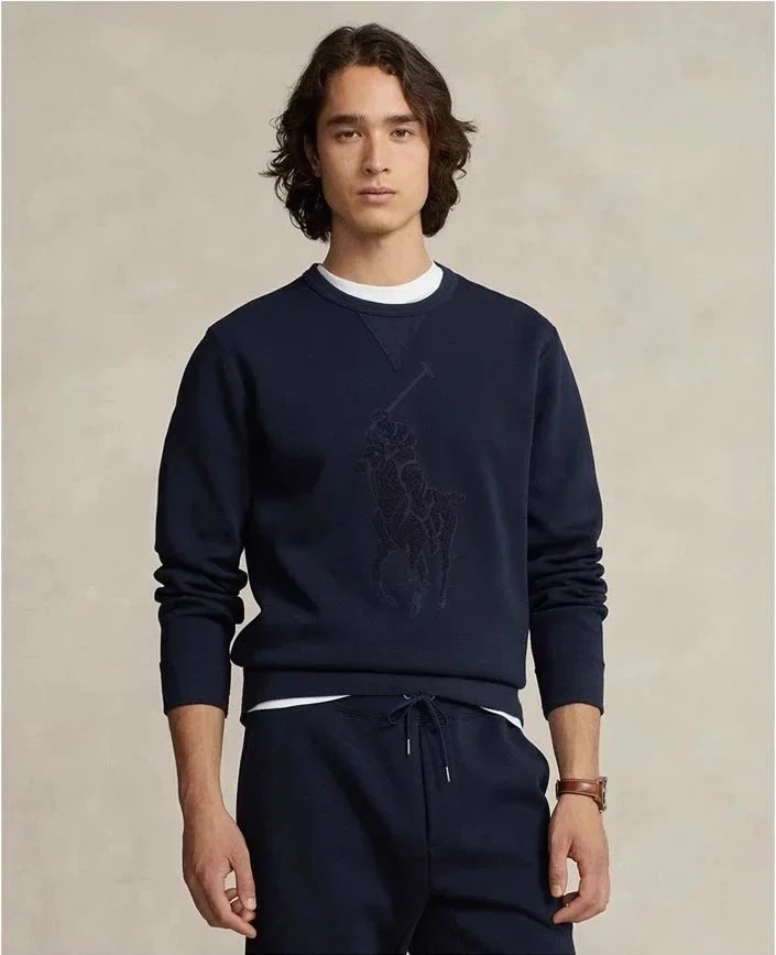 Polo Ralph Lauren Big Pony Embroidered Sweatshirt Navy - 3