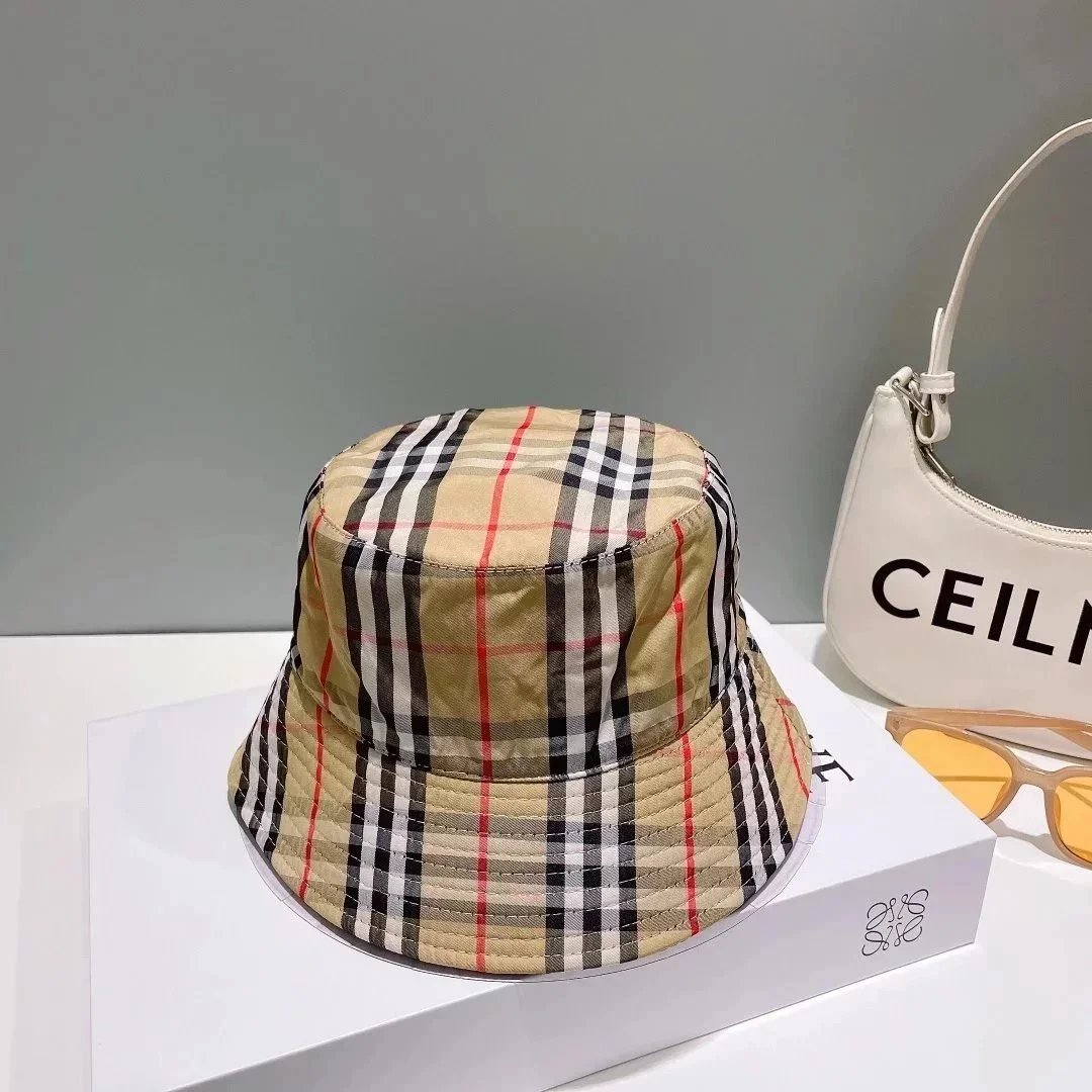 Burberry Classic Check Bucket Hat Beige Plaid Accessories - 3