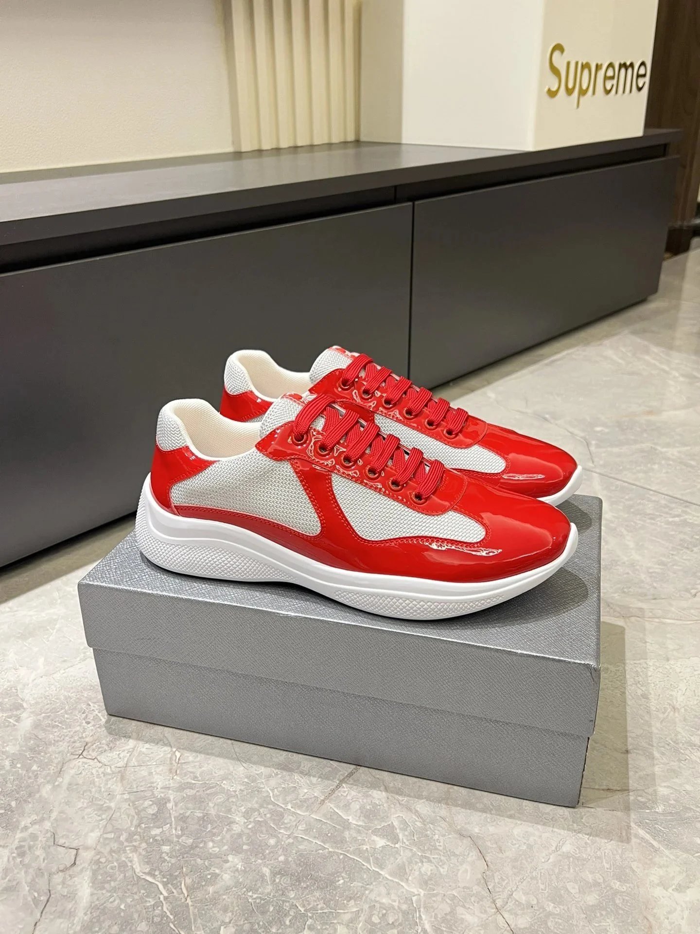 Unbranded Sneakers Low-Top Mesh and Patent Lace-Up — 15